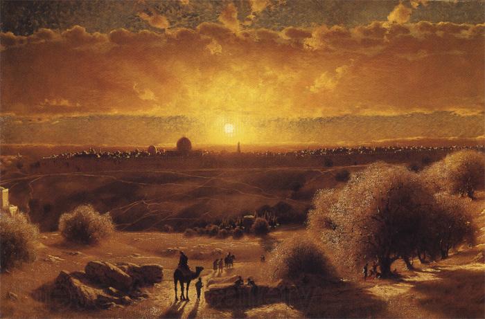 James Fairman View of Jerusalem Spain oil painting art